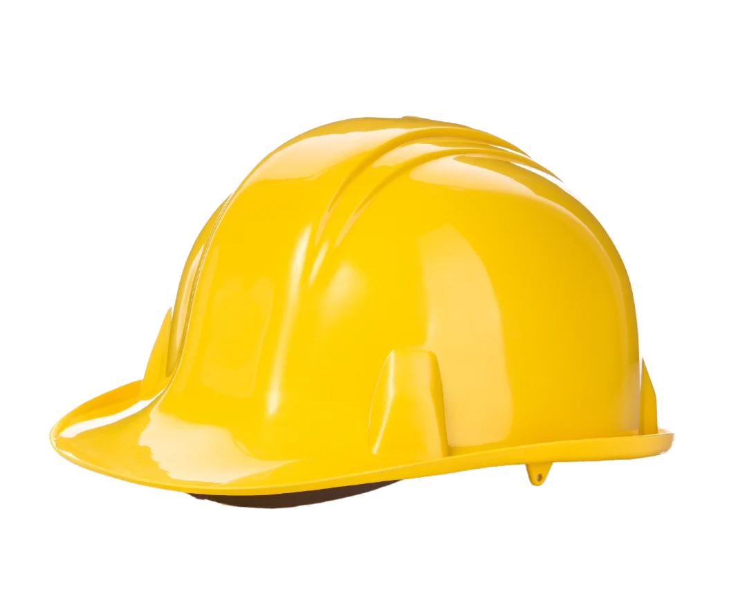 Un casco amarillo de alguna industria.